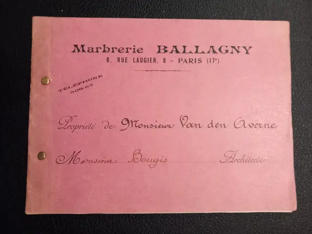 Marbrerie Ballagny – French Architectural Portfolio of Marble Fireplaces with Original Photographs, ca. 1900