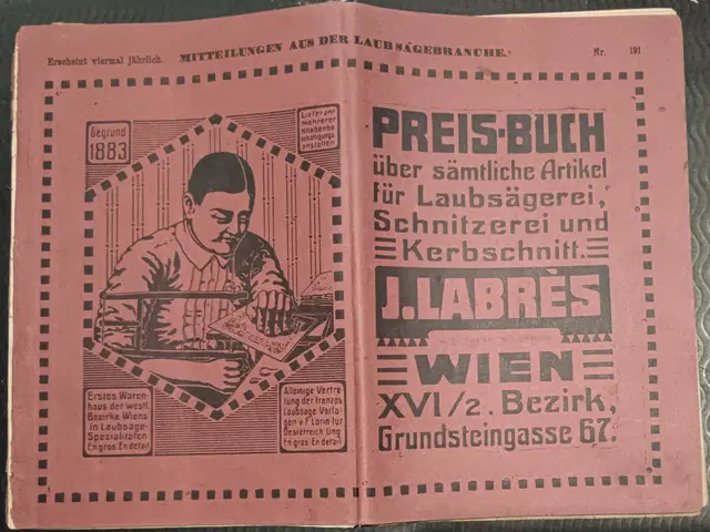 Katalog a cenník zboží J. Labrés, Wien